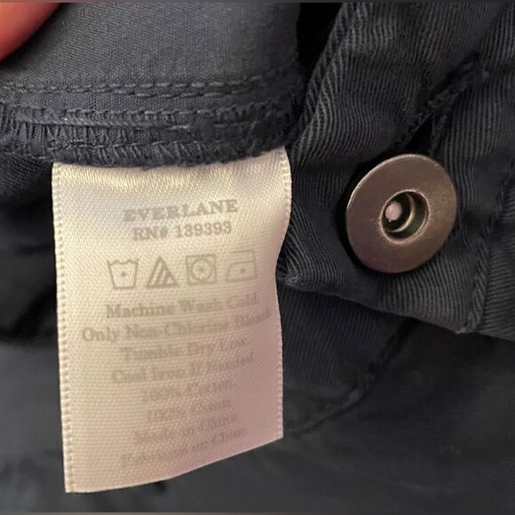 Everlane NWOT Dark Navy Blue Cotton Chino Trousers Size 32 - Picture 5 of 5